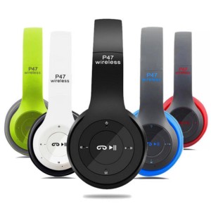 Foldable P47 Wireless Headphones with Mic for Gaming (Random Color)